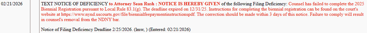 AlexBGault's tweet photo. Latest in the foreclosure case against Sen. Lea Webb: she's being represented by the Legal Aid Society of Mid-NY, and her lawyer is two days away from being unable to practice in the Northern District of NY. https://t.co/qAD1D7jhDR
