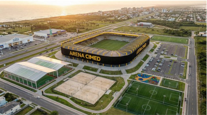Possível projeto da Arena do Monsoon na cidade de Capão da Canoa. O naming rights ainda não está fechado, mas segundo uma fonte nesse momento existe negociação do clube com a empresa do setor de saúde Cimed