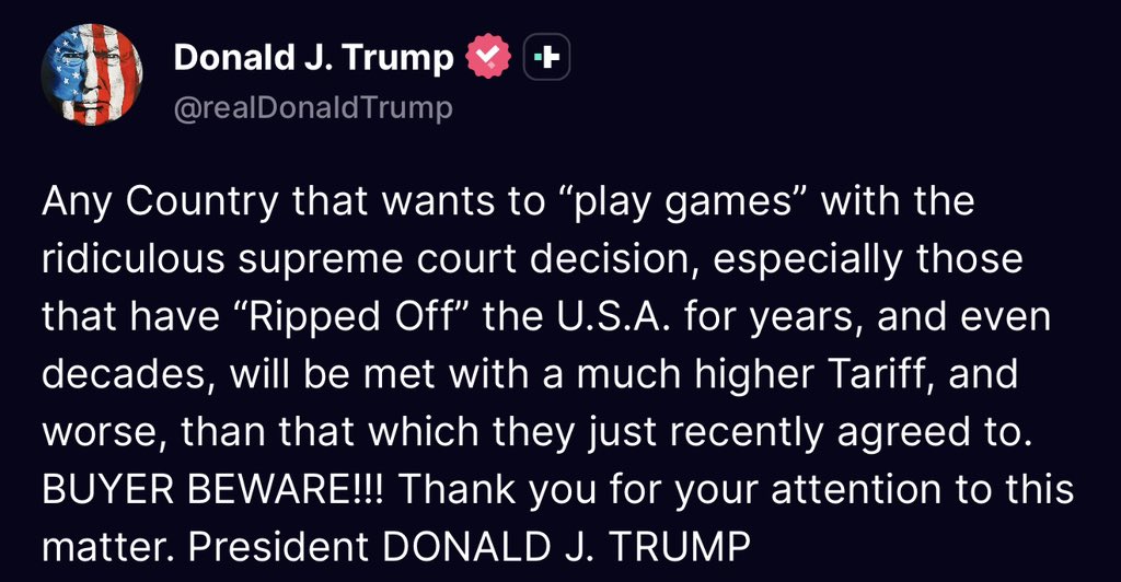Donald trump tweet this post includes supreme court decision.