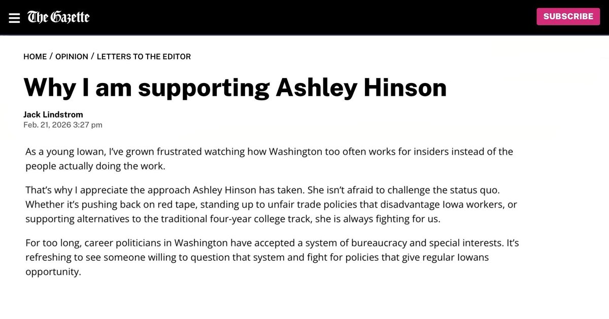 Ashley Hinson tweet media