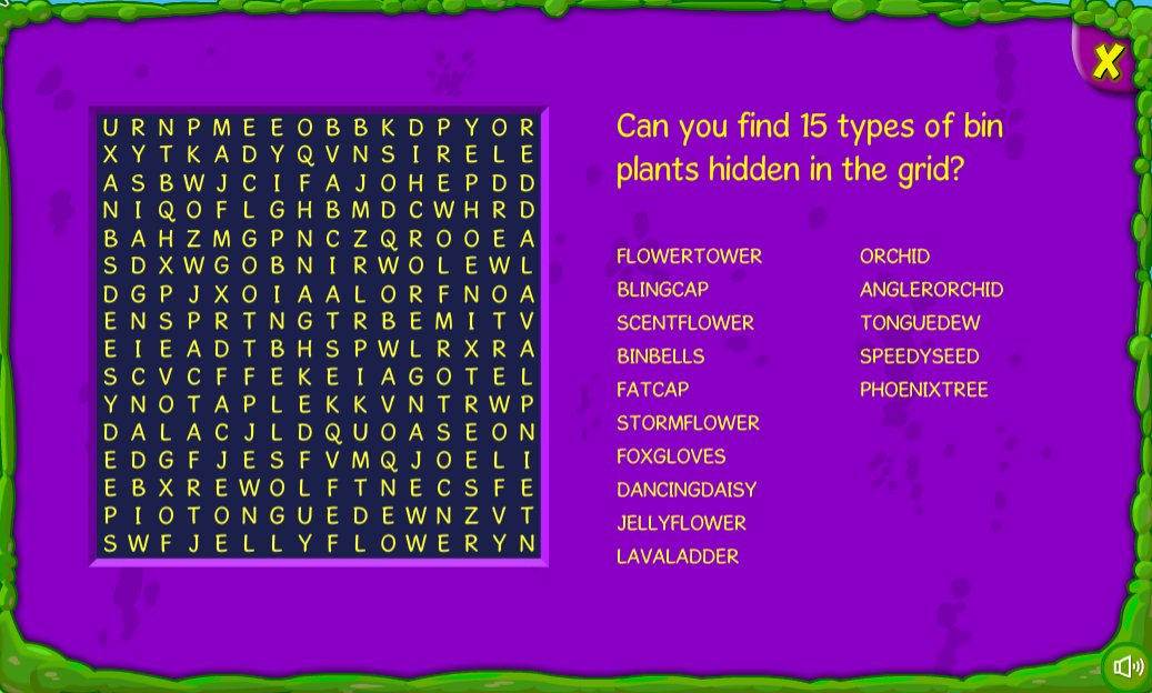 BWRewritten's tweet photo. We've created a fresh batch of x16 wordsearches for you to enjoy at Flem Manor. Dive into these new puzzles to quickly boost your level and collect some Mulch! Great for your brain and a wonderful way to past the time! 🧩🔎 #binweevils https://t.co/EkBMEPNidp