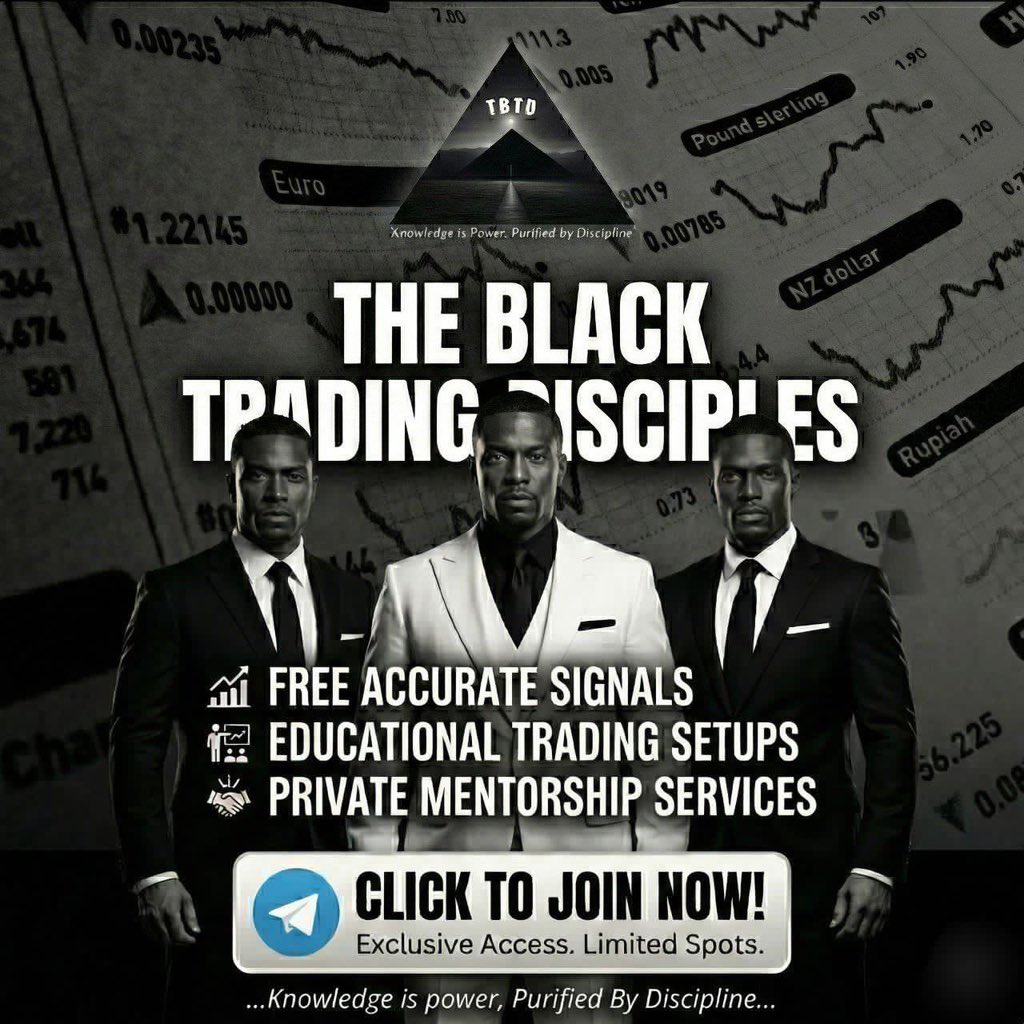 greatog7's tweet photo. Knowledge is power. Purified by discipline. 
Are you ready to trade with the elite? Join The Black Trading Disciples for free, accurate market signals, deep-dive educational setups, and private mentorship that actually gets results. https://t.co/mc1fI6Xt6S https://t.co/cMhwrSk88p