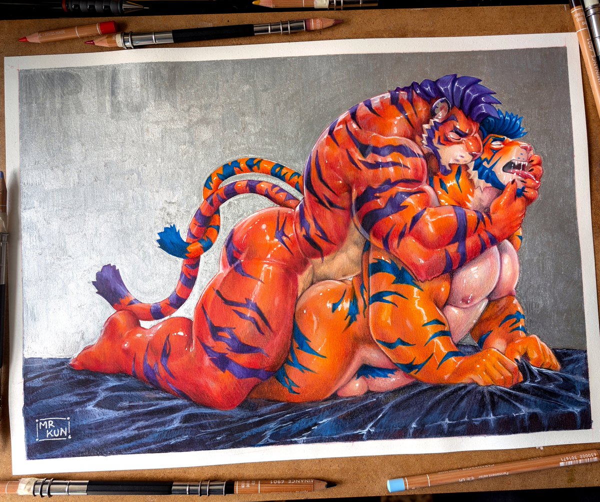 Deep luv 🐯💖🐯
color pencils, acrylic and watercolor on paper