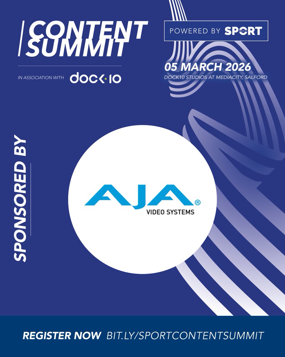 broadcast_sport's tweet image. Serious technology brands are backing the Broadcast Sport #ContentSummit this year — welcome @AJAVideo as an official sponsor. 

Want to align your brand with senior sports media decision-makers? Let's talk.

bit.ly/SportContentSu…

#Broadcast #Sport #SportsMedia #Technology