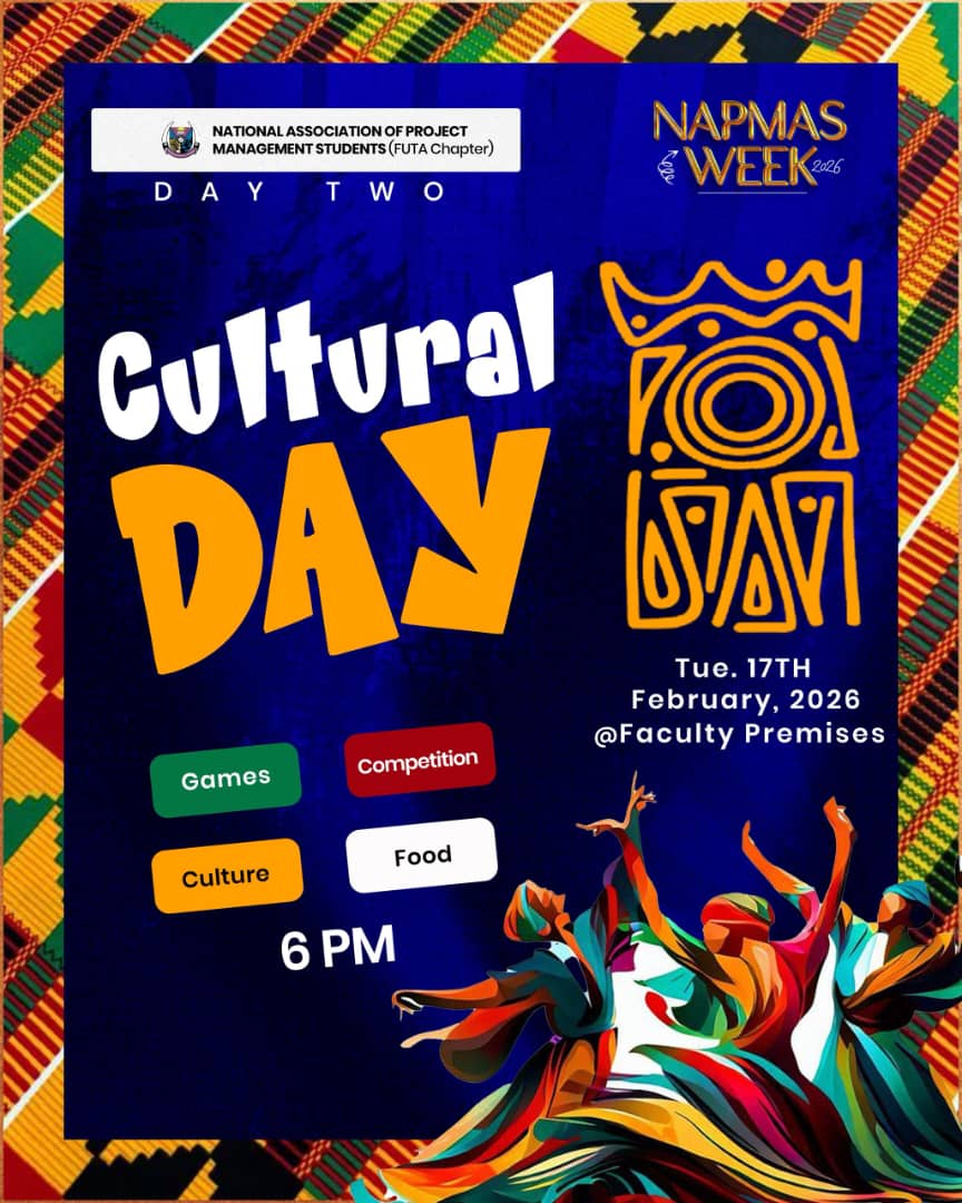 NapmasFuta's tweet photo. DAY 2 RECAP – Cultural Day ✨
Day 2 of NAPMAS Week was vibrant and memorable. Cultural Day brought together diversity, unity, and pride in a beautiful display of tradition and elegance.
Thank you to everyone who showed up and represented in style.
Team Nexus. 🚀 https://t.co/8s5eOpQVO3