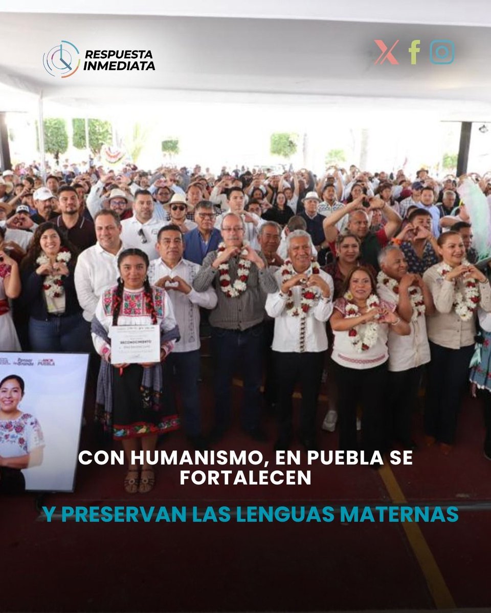 RespuestaInmedi's tweet photo. 🌍✨ ¡Fortaleciendo nuestra diversidad cultural! La administración de Alejandro Armenta Mier implementa una estrategia integral para conservar las lenguas maternas en Puebla. 🗣️💚

#Cultura #Diversidad #LenguasIndígenas #Puebla #IPPI #Conservación #Respuestainamediata https://t.co/MWQN4zGyNI