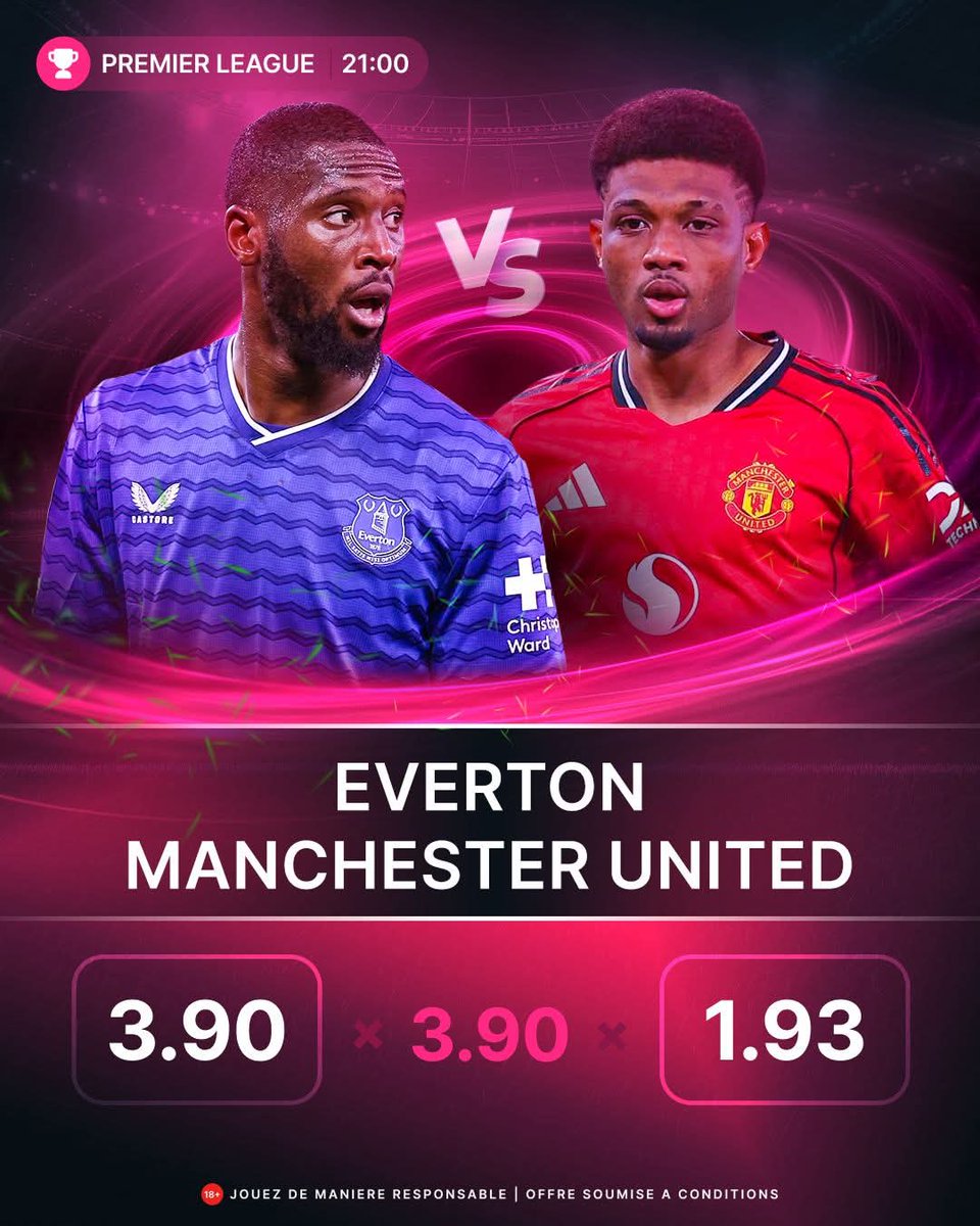 💥 Le match du soir en Premier League !

👀 Qui gagne entre Everton et Manchester United ?

rebrand.ly/RDCNews

#premierleague #everton #manchesterunited