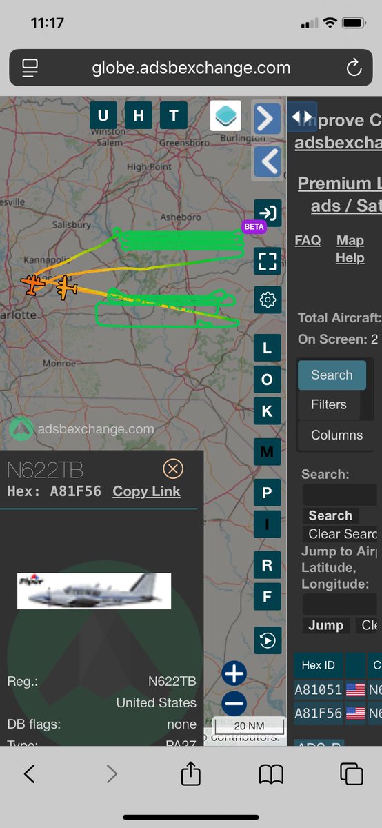 NCAirspace's tweet photo. Piper PA-27's (N619BL and N622TB) surveying over Montgomery County this morning. The property owners in Montgomery County, NC will probably see property tax increase this year!

https://t.co/SNf9zf7JOF https://t.co/doTld5ZixZ