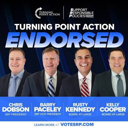 When TPUSA is endorsing and funding campaign efforts for candidates in Arizona’s “Power” company we must ask why?

Next, ask them if they are mason’s…