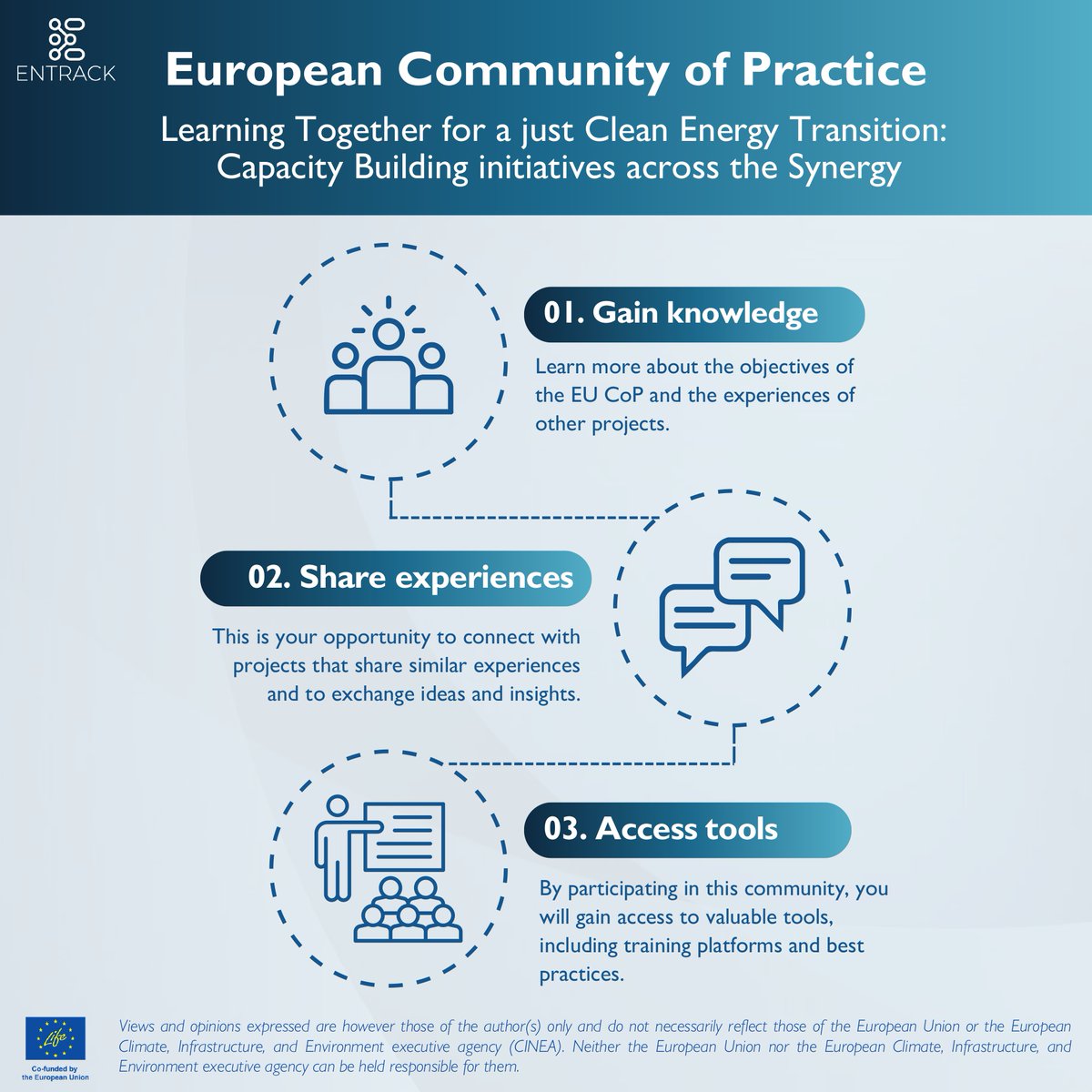 LocalGoGreen's tweet photo. 🌍 LOCAL GoGREEN joins the ENTRACK Project Community of Practice Event! 🚀

We are pleased to share the invitation to the upcoming ENTRACK Projects Community of Practice event (CoP), where LOCAL GoGREEN will be actively participating.

Our team will be presenting the 𝗟𝗢𝗖𝗔𝗟 𝗚𝗼𝗚𝗥𝗘𝗘𝗡 𝗧𝗿𝗮𝗶𝗻𝗶𝗻𝗴 𝗣𝗹𝗮𝘁𝗳𝗼𝗿𝗺, showcasing how we support local and regional stakeholders in advancing energy planning and accelerating the green transition.

👉 [https://t.co/2uAhr8HZsx]

𝗝𝗼𝗶𝗻 𝗼𝘂𝗿 𝟮𝗻𝗱 𝗘𝘂𝗿𝗼𝗽𝗲𝗮𝗻 𝗖𝗼𝗣 𝘀𝗲𝘀𝘀𝗶𝗼𝗻!
🗓️ March 10, 2026
🕚 11:00-13:00 (CET)
🌐 Online

🔗 Learn more and join the event:
📍 𝗥𝗲𝗴𝗶𝘀𝘁𝗲𝗿 here: https://t.co/7BmCqE2Vd4
📍 Join the "Energy transition in rural areas" group on European Rural Pact: https://t.co/uHh5zeCCgS

Let’s continue working together towards a more sustainable Europe! 🌱 

#CleanEnergyTransition #Sustainability #LIFEProjects 
#LIFE_RE_ACT #ENTRACK #Synergy #training #sustainability #EUCoP