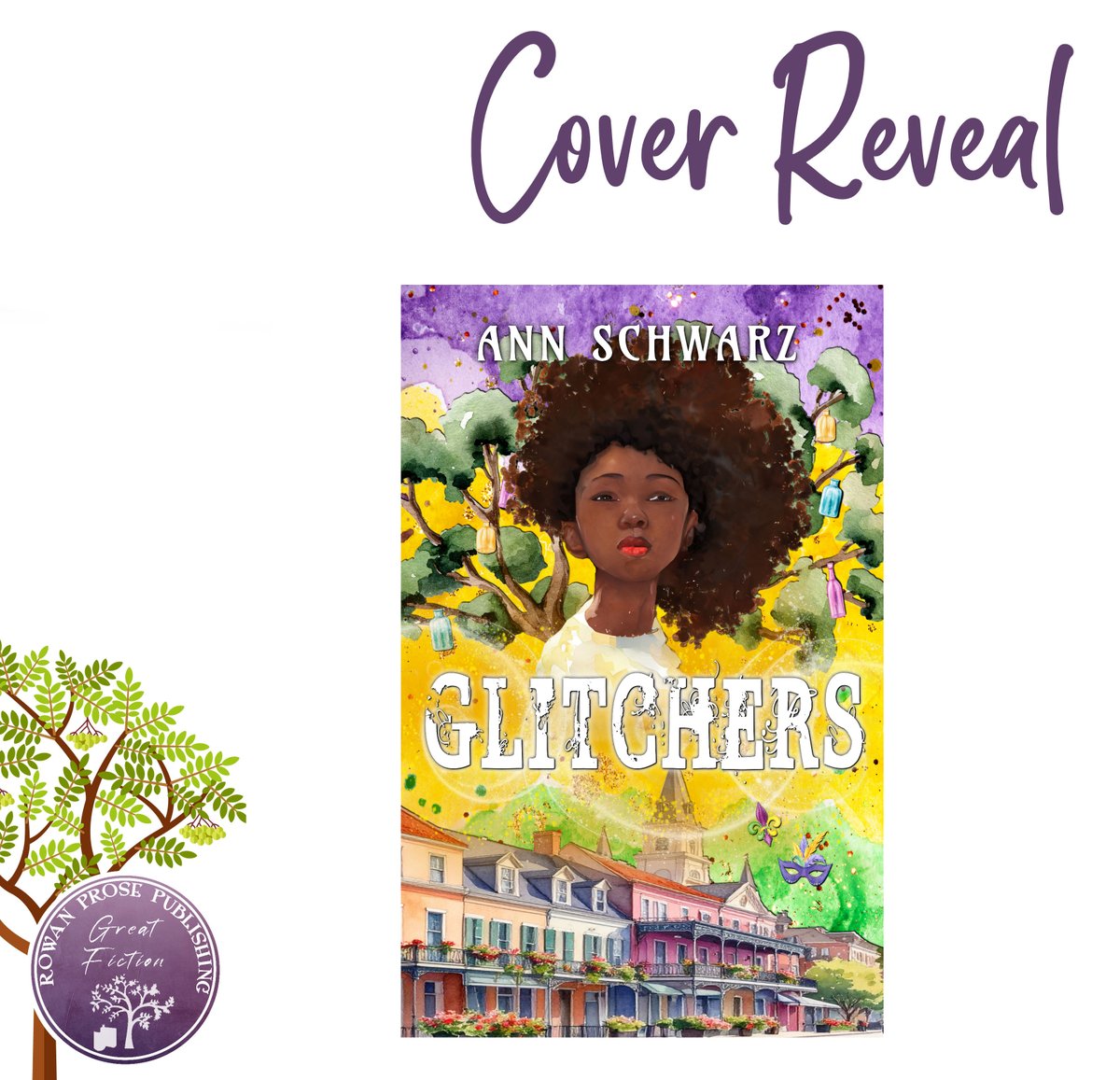 RowanProse's tweet image. Happy Cover Reveal to Ann Schwarz for her YA urban fantasy, GLITCHERS. Look for it in 2027, and add it to your "want to read" today!
goodreads.com/book/show/2489…

#coverreveal #urbanfantasy #YAbooks #booktwt