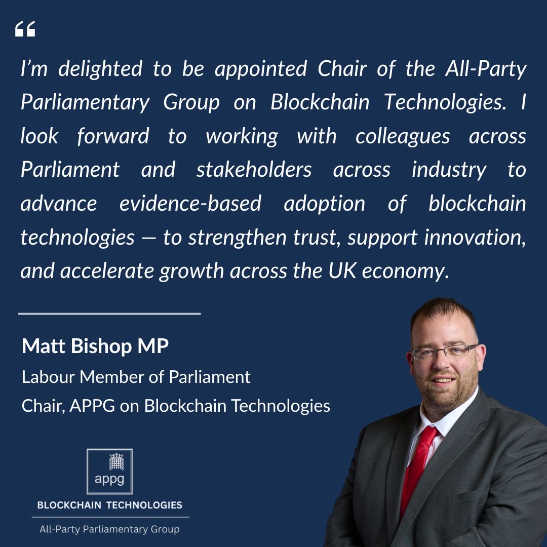 APPG for Blockchain Technologies tweet media