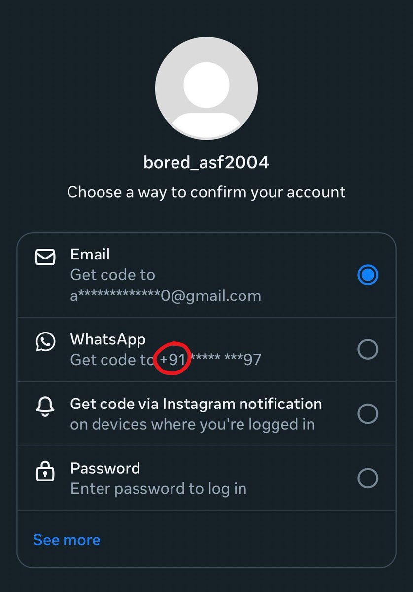 danielavzini's tweet photo. STOP engaging with fake accounts and misinformation! 

just to be clear: her dad's instagram is no longer available. any other account claiming to be him is fake.

this screenshot isn't real and the account's number is registered in india. https://t.co/qgp8WcoXk8