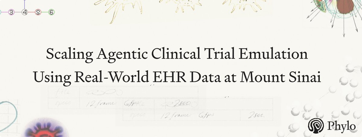 phylo_bio's tweet photo. Introducing agentic trial emulation: Biomni scaled clinical trial emulation using 12M patients EHR data at Mount Sinai.

Researchers used Biomni to autonomously emulate multiple landmark anticoagulation RCTs end-to-end within their EHR—turning months of manual target trial analysis into scalable, agent-driven workflows that can extend across large numbers of trials and diseases.

Running many emulations in parallel enabled something new: learning a stable institutional transport signal that quantifies how published trial effects systematically translate in local care.

Read more: https://t.co/ENqACOvt4u

Exciting work with @BenGlicksberg @joshualampertmd Justin Kauffman et al