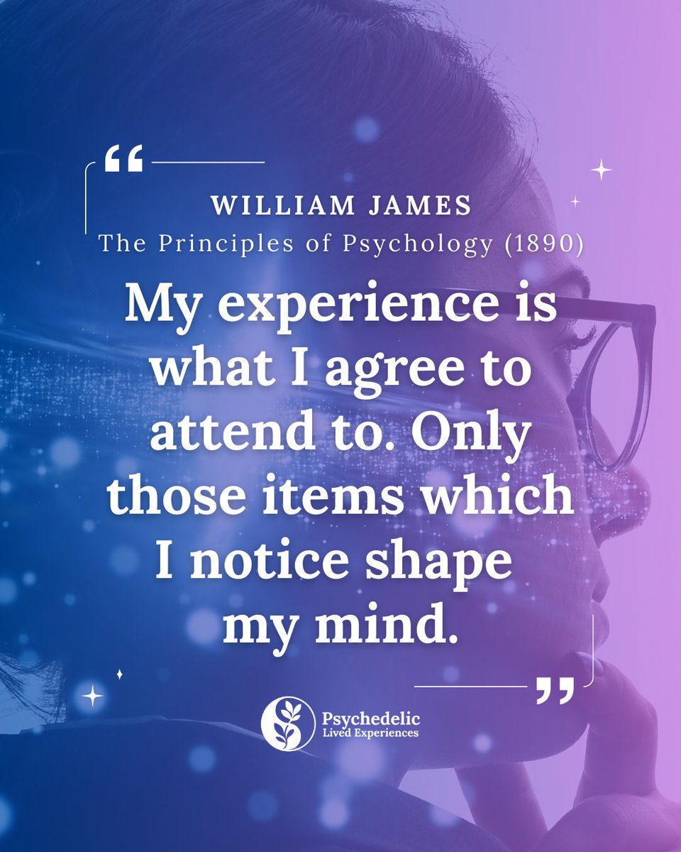 psych_lived_exp's tweet photo. William James helped lay the foundations of modern psychology.
And yet his insight still challenges us:
What we choose to attend to shapes what we call knowledge.
#PsychedelicTherapy #PsychedelicResearch #PatientCenteredCare #LivedExperience #PsychedelicScience https://t.co/Dus66ASzib