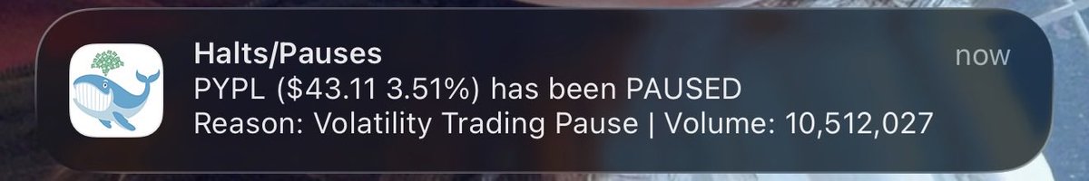 $PYPL halted