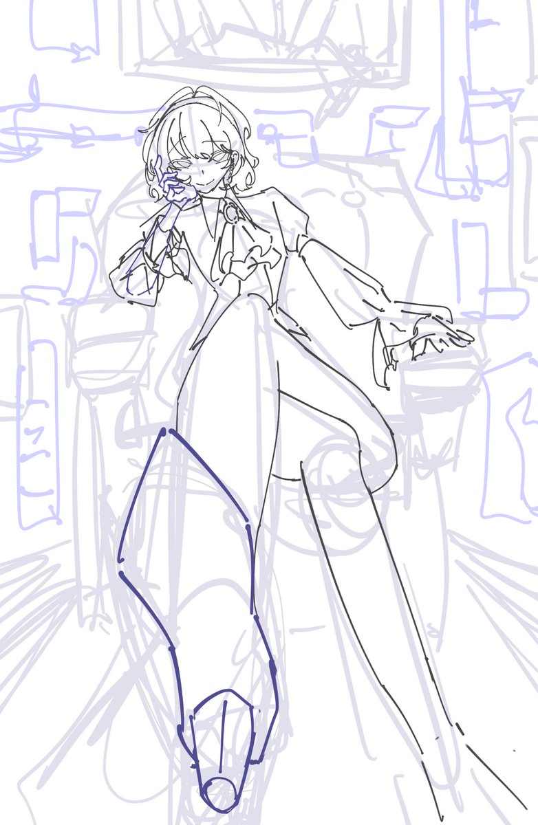 るな 難ルナFA #三次創作 進捗です。シーナ様のつもりです。