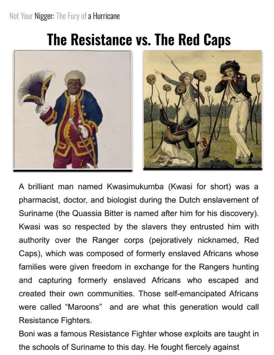 IamBrokeeper's tweet image. We should be striving for autonomy like #Boni of #Suriname not assimilating into the culture of savagery like #Kwasi. #Resistance
