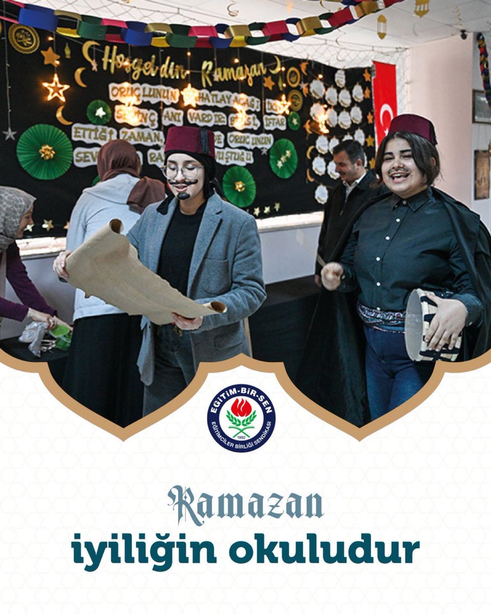 Milletine yabancı, inançlarına düşman zihniyetlerin taarruzlarına karşı bizi biz yapan ve yarınlara taşıyan tüm değerlerimize sahip çıkacağız

#OkuldaRamazanaDestek