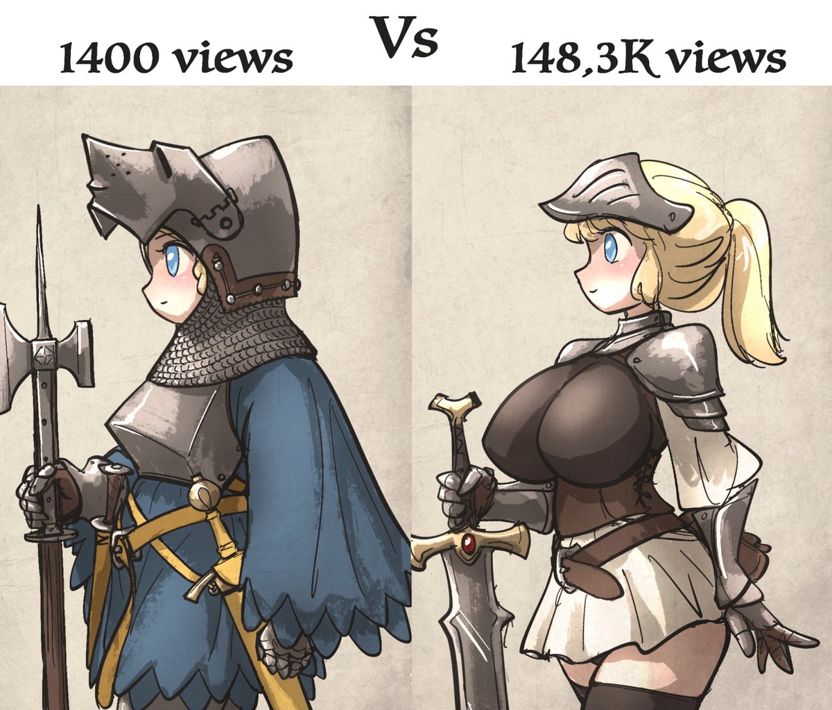 Guys is fantasy knight that good and historical knight that bad?