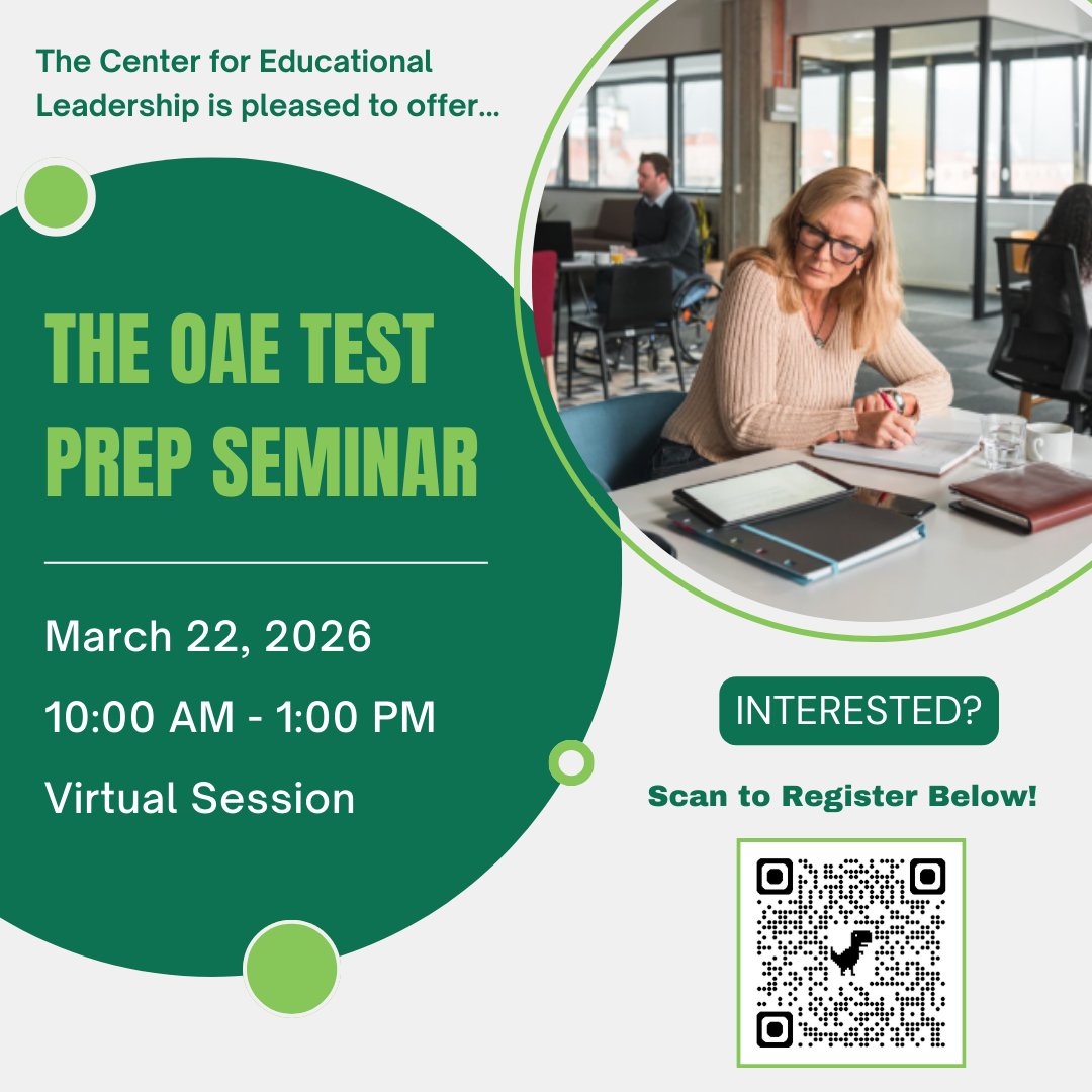 Participants will receive guidance and strategies to help them succeed on the exam. This popular test prep seminar is just $95 for students of CSU's Center for Ed Leadership and $139 for all others.

Register today to ensure your spot for the virtual March 22 seminar!