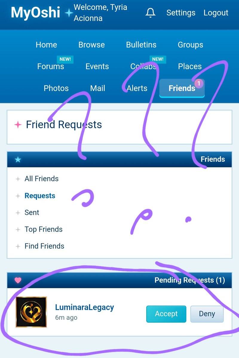 I know the culture of MyOshi right now is to just friend everyone you see ... But getting a request from Luminara was NOT on my bingo card???