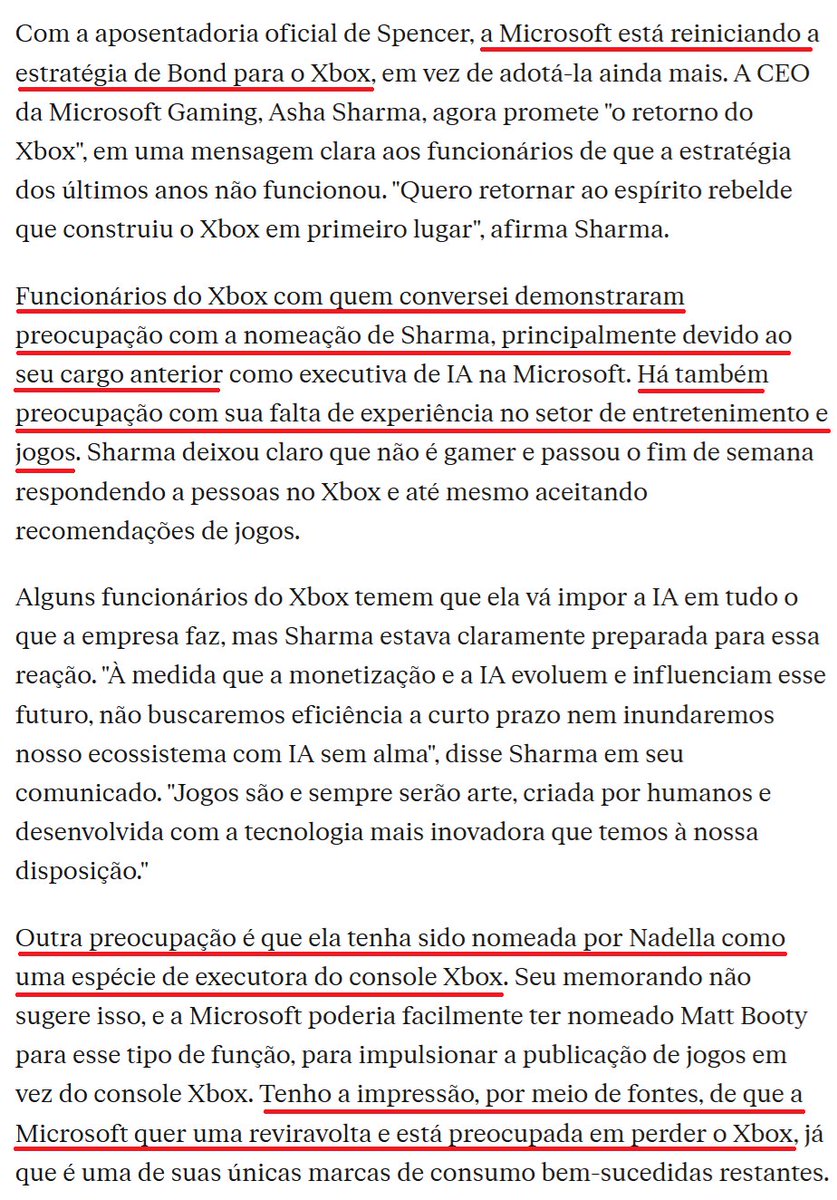 Lord_PSMG's tweet photo. CONTINUAÇÃO:

FUNCIONÁRIOS DA MICROSOFT ESTÃO PREOCUPADOS com o fato da nova CEO não entender nada de games e a própria Microsoft começou a se borrar de MEDO de perder o Xbox após destruírem a própria base sacrificando o console durante os últimos anos! https://t.co/sjpAPGtyFH