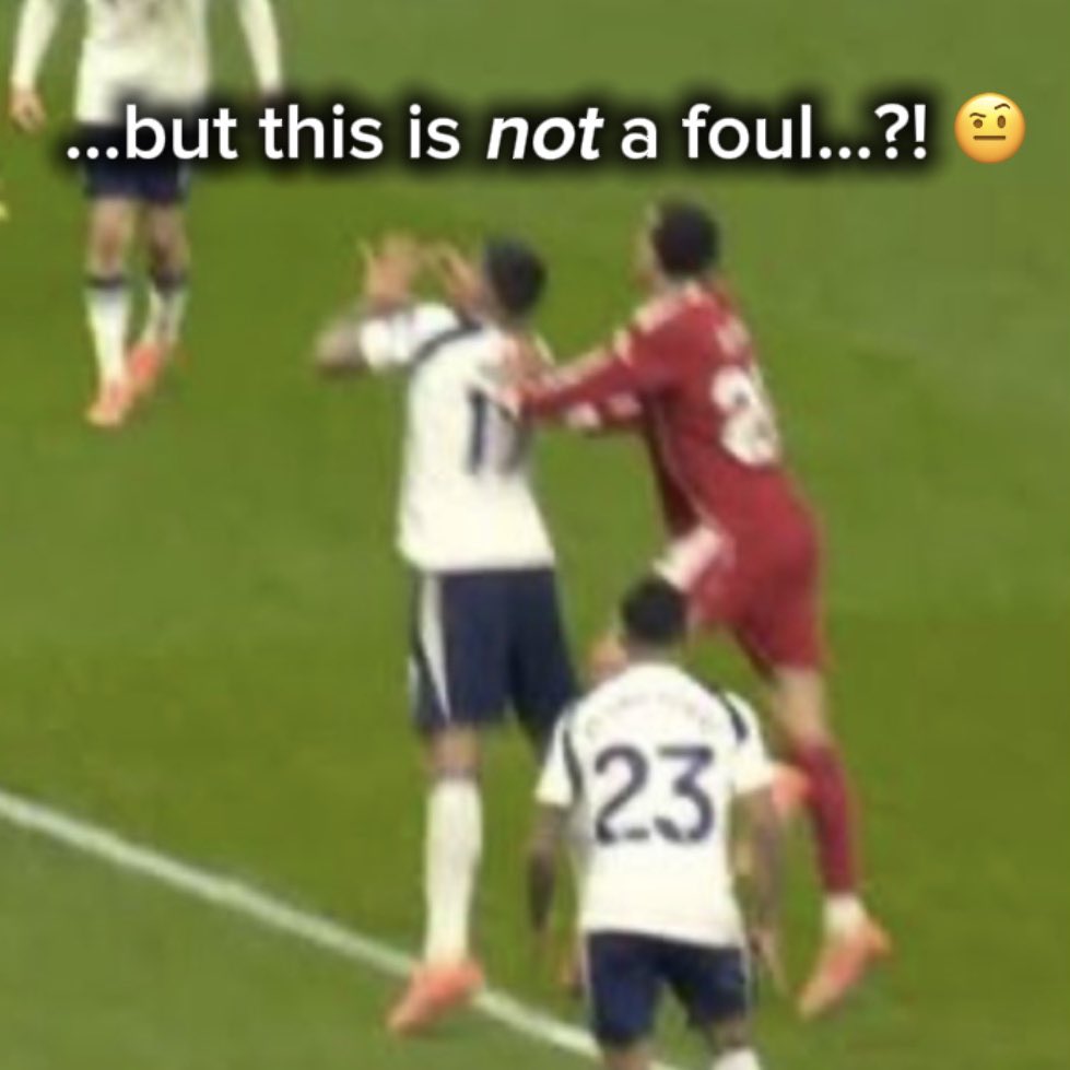 Hmm… 🤔

<a href="/GNev2/">Gary Neville</a> when Spurs score:

🗣️“It is soft from Gabriel but the 2 arms on the back, it will not be given.”

<a href="/GNev2/">Gary Neville</a> when Spurs concede:

🗣️“Romero far too soft! Ekitike has 2 hands on the back but it shouldn’t matter! He’s meant to be a strong &amp; tough defender!”