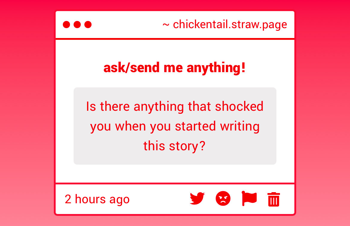 yeah! I’m actually blown away by how invested my readers are. it’s ridiculous how happy I get from seeing all the passionate comments come in after every update. I also love seeing everyone interact by debating teams and sharing theories. thank you for all the love and support 🥰