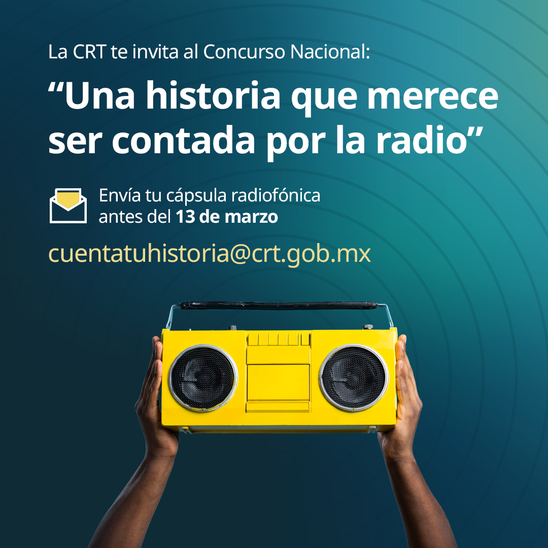 ¿Siempre quisiste hablar en la radio? 🎤
Esta es tu oportunidad. Participa en el #ConcursoCRT ⤵️⤵️
🗓️ ¡Cierre de convocatoria: 13 de marzo!
Consulta las bases: portal.crt.gob.mx/docs-bin/agend…