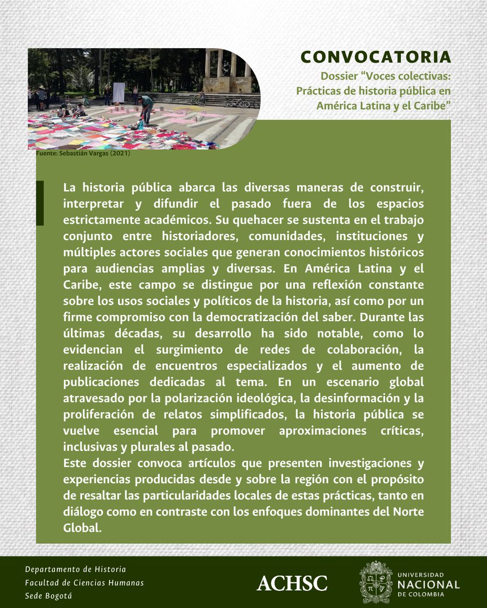 Anuario Colombiano de Historia Social y la Cultura tweet media