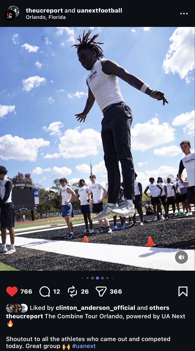 Sog_clint's tweet photo. @LHSNaughts @H2_Recruiting @polk_way @UnderRadarFLPA @UnderArmour @MaxPreps @UANextFootball 

Blessed to be part of the @UANextFootball camp . I Learned a lot, pushed my limits, and gave everything I had every rep. Thank you to the coaches and everyone who made it special. The work doesn’t stop here 💪🏽🏈