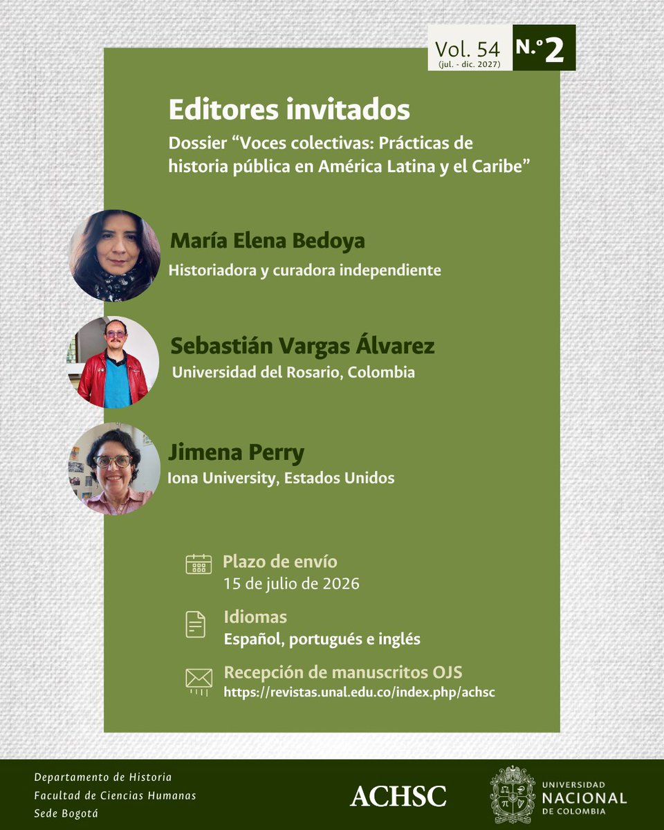 Anuario Colombiano de Historia Social y la Cultura tweet media