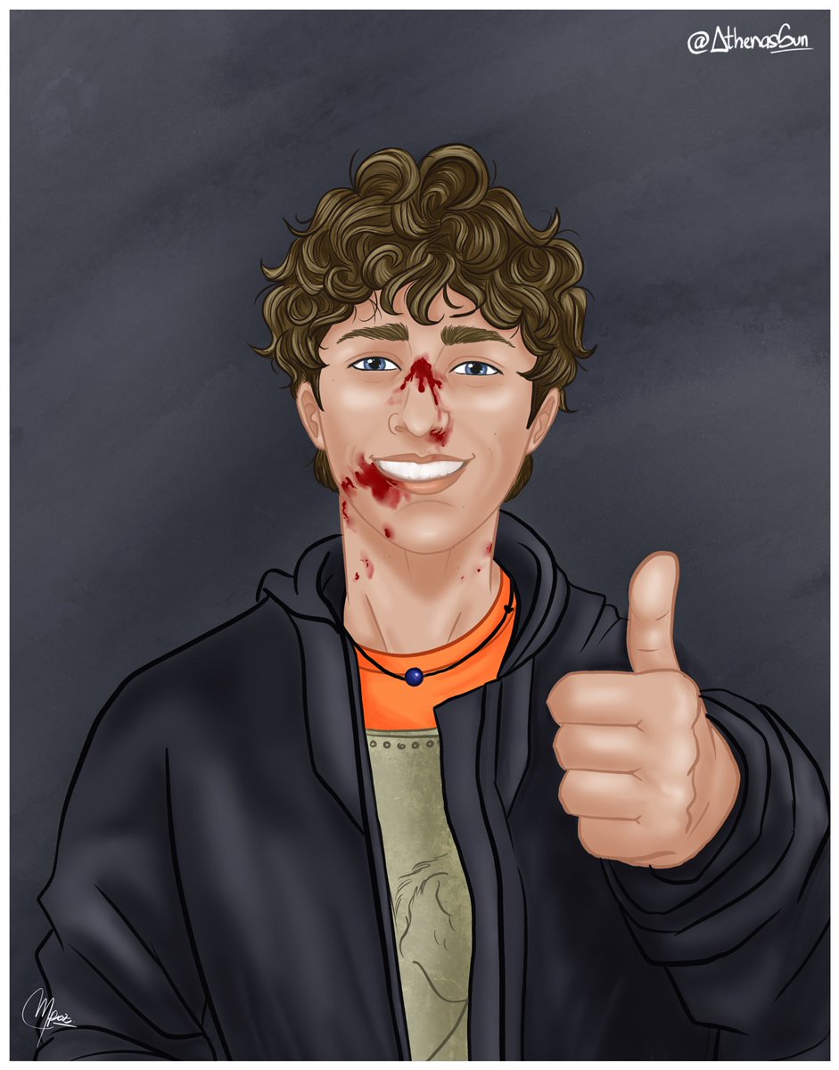 AthenasSun's tweet photo. I agree so much with you @percysleabeth!💙🔱
#PercyJackson #Pjo #art #WalkerScobell https://t.co/KHro4kOSlL