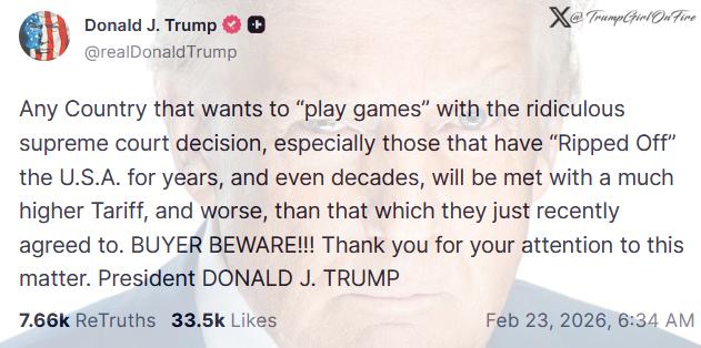 Countries thinking they can 'play games'? Cute.  President Trump just upgraded the tariff levels to 'don't even try it'!  😂🔥BUYER BEWARE! 

#Trump #AmericaFirst 🇺🇸