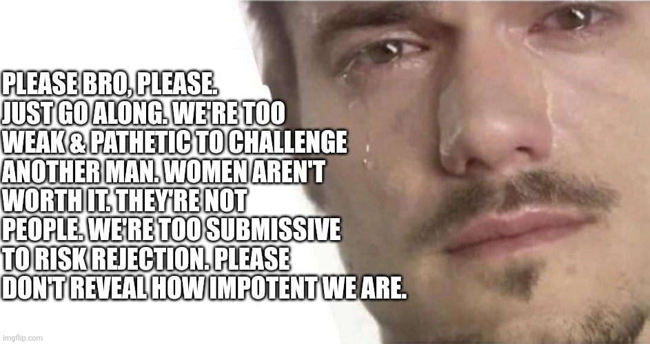 Misogyny is not "lightly offensive jokes," it's enforcement, it's dehumanization, &amp; male bonding for weak, conformist men. The insistence that women be good sports &amp; go along with our dehumanization so men dont have to lose their facade of strength &amp; patriarchal status is cringey