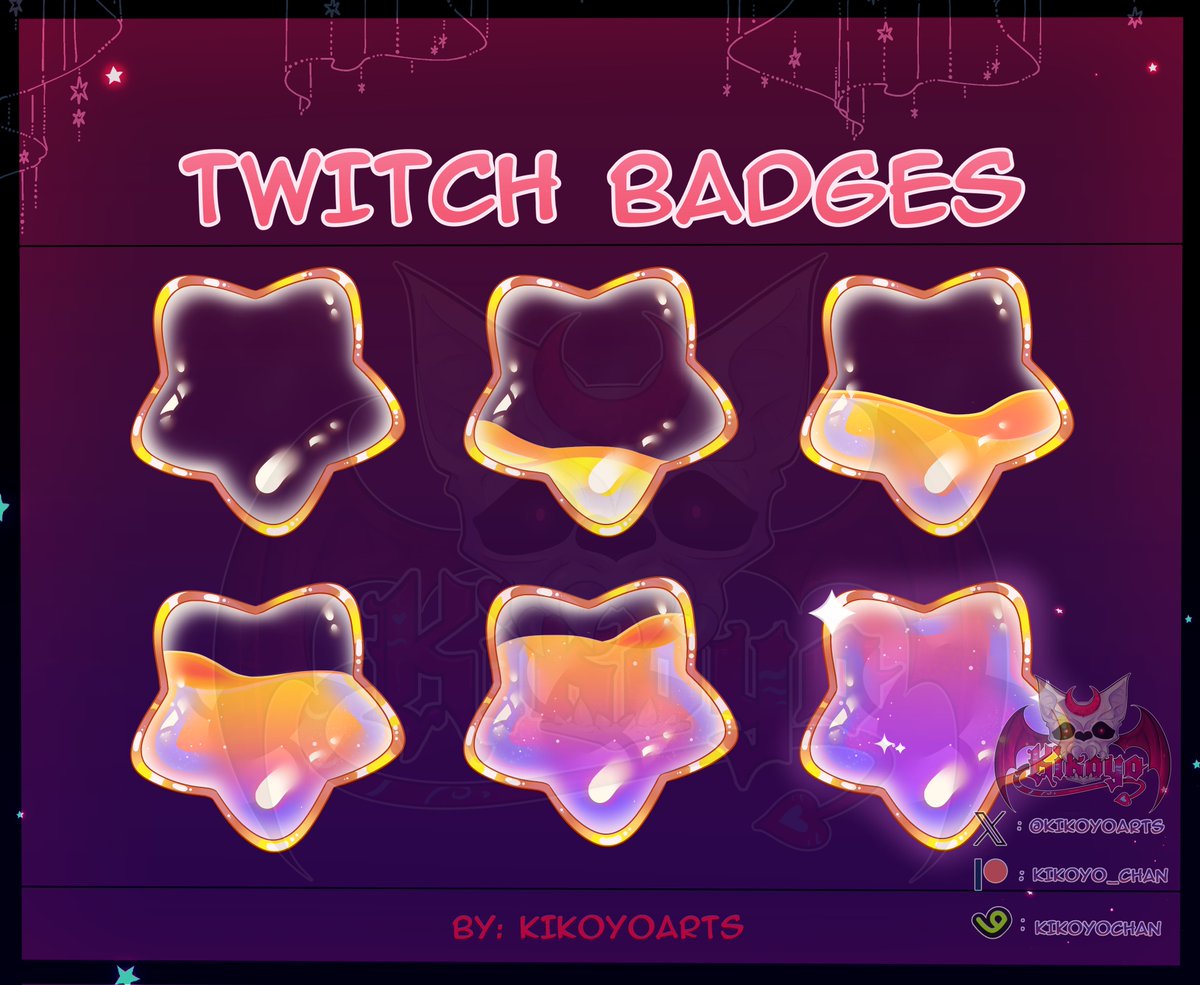 Twitch star sub badges commission on Vgen ✨| 
Vtuber: <a href="/NynkeStern/">Nynke Stern 🪻☀️</a>  
#Vgen #Vgencommission #Vtuber