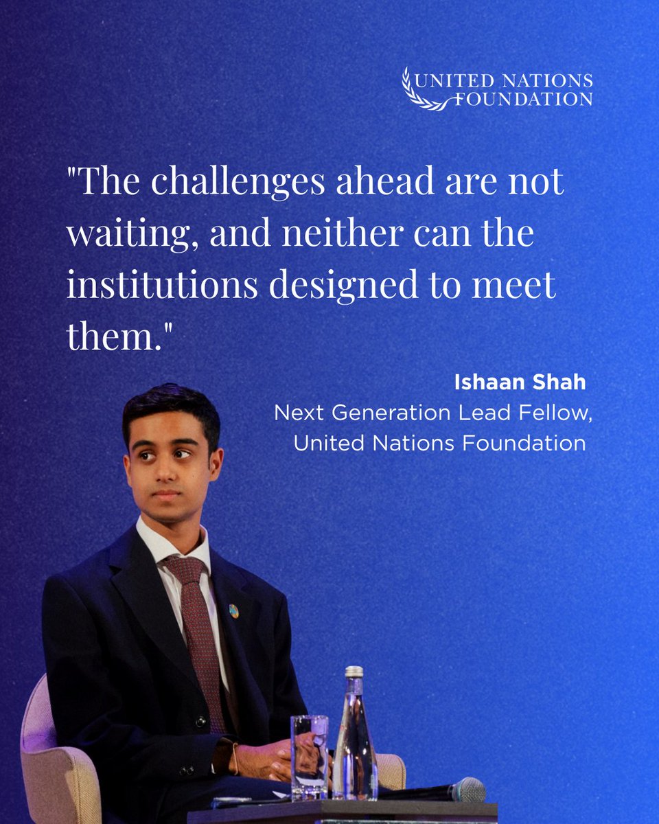 unfoundation's tweet photo. The UN's eighth decade must be a moment for renewal. 

Next Generation Lead Fellow @IshaanShahUN examines what it will take for the multilateral system to regain young people's trust: https://t.co/CMM0aL9uQt

cc: @OurFutureAgenda https://t.co/0VNakLtzlL