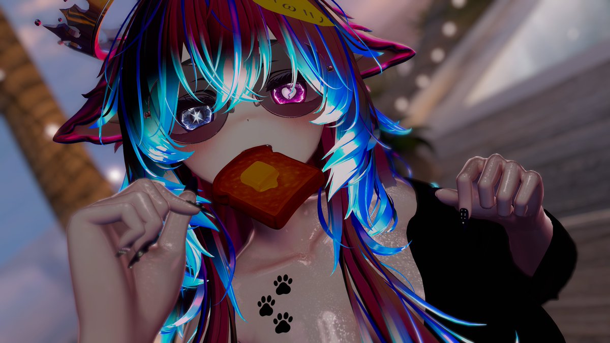 No me quites mi pan, con tus manitas..(^///^)❤️
#VRChat #VRChatPhotography #VRC #vrcft