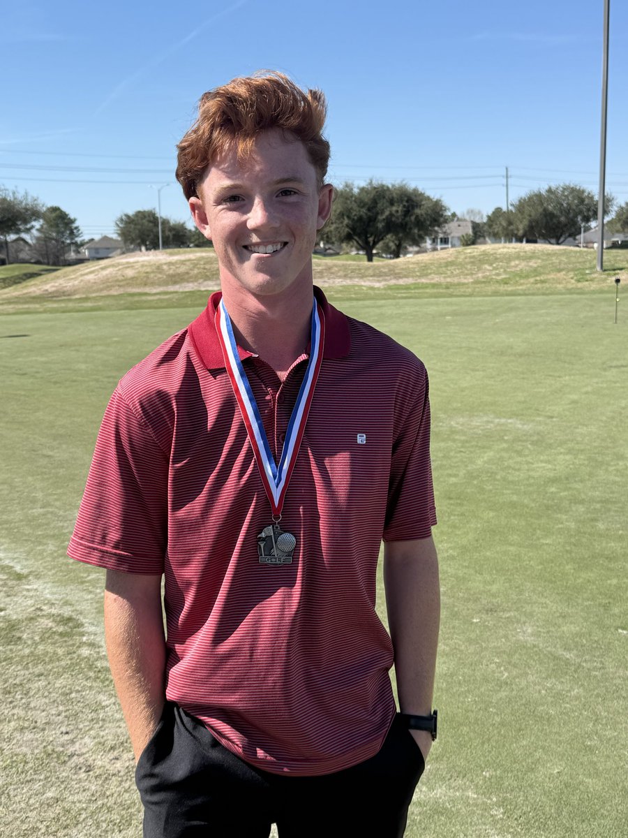 coacharangel's tweet photo. Congratulations to sophomore Jack Reynolds on finishing 2nd overall at the Cy Falls Invitational @ Houston National Gold Club! ⛳🔥 https://t.co/v7Htjnq67T