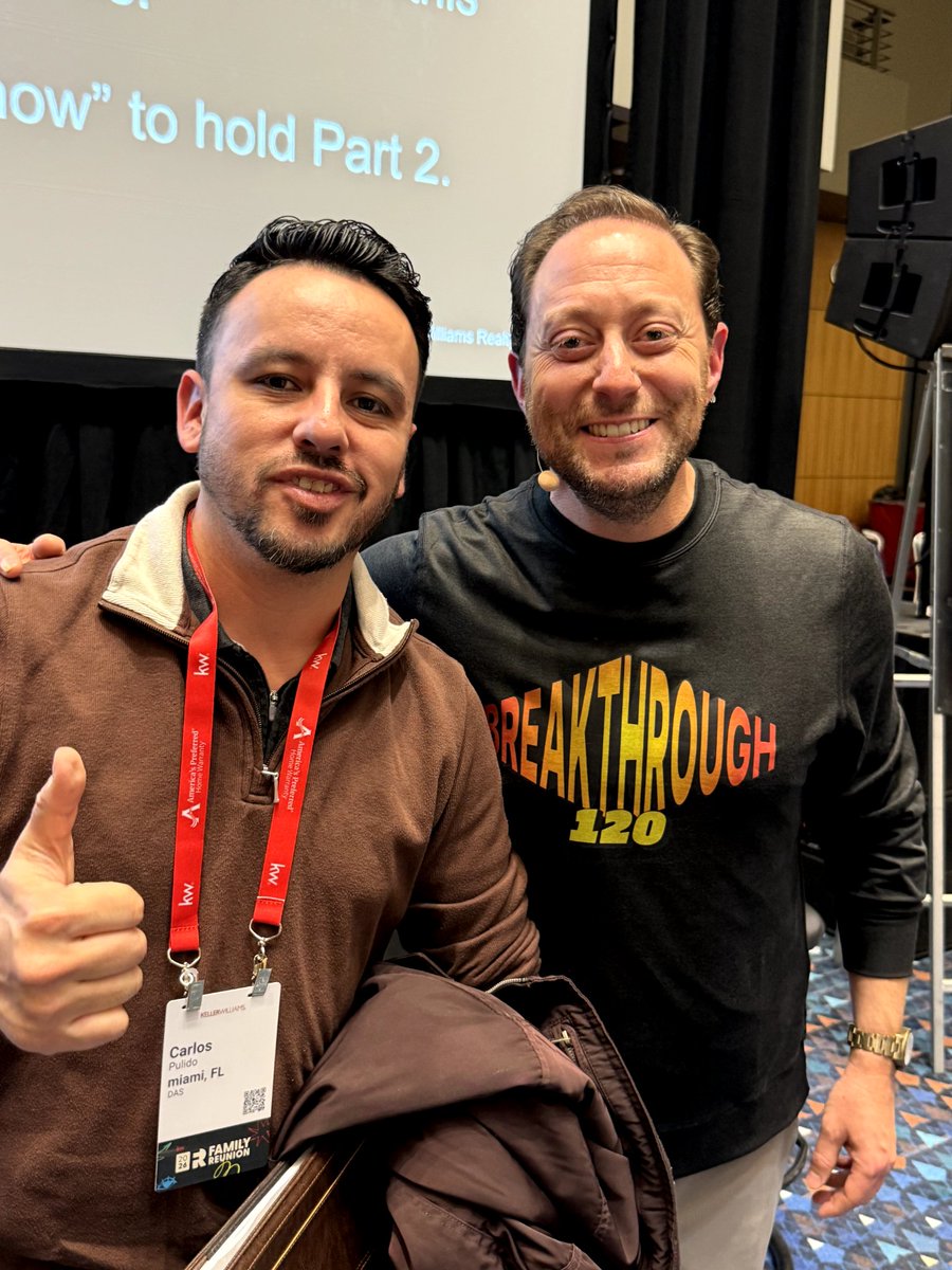 CarlosPulidoRE's tweet image. What an absolute honor to finally meet Jason Abrams in person at Family Reunion.

If you know me, you know I listen to the Millionaire Real Estate Agent Podcast every single week.

#CarlosPulidoRealtor #KellerWilliams #FamilyReunion