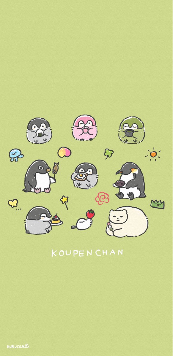 コウペンちゃんらくがきタッチ待ち受け🍀