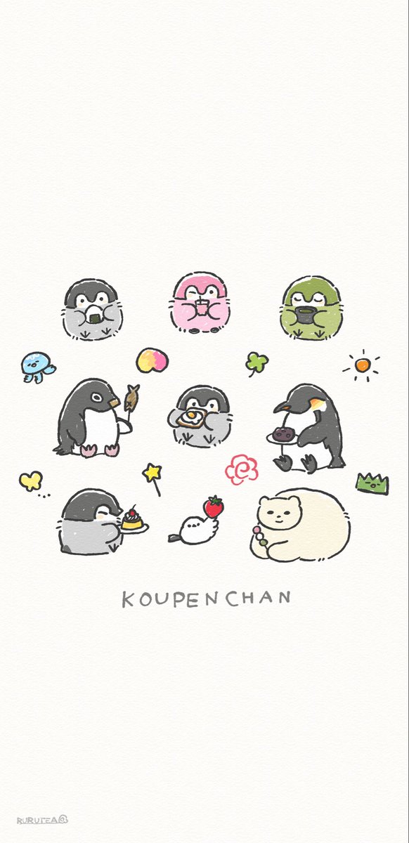 コウペンちゃんらくがきタッチ待ち受け🍀