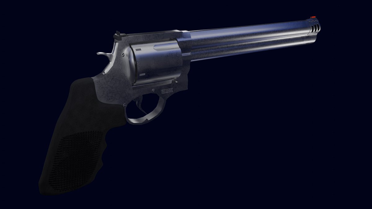 glitched_proj's tweet photo. Damn, it’s been a minute since I posted
So here’s a weapon render I did a while back of the S&amp;W 500 magnum!
#blender #Revolver #WeaponRender https://t.co/67UdzEw6Xz