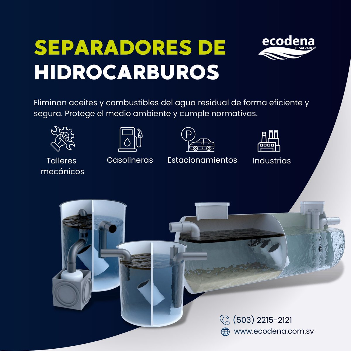 ecodenasv's tweet image. 🚧💧 ¡Protege tu proyecto y el medio ambiente!
ecodena.com.sv | info@ecodena.com.sv | +503 2215-2121
📩 Contáctanos para más información.

#Ecodena #SeparadoresDeHidrocarburos
#TratamientoDeAguas #AguasResiduales
#ProtecciónAmbiental #CuidadoDelMedioAmbiente