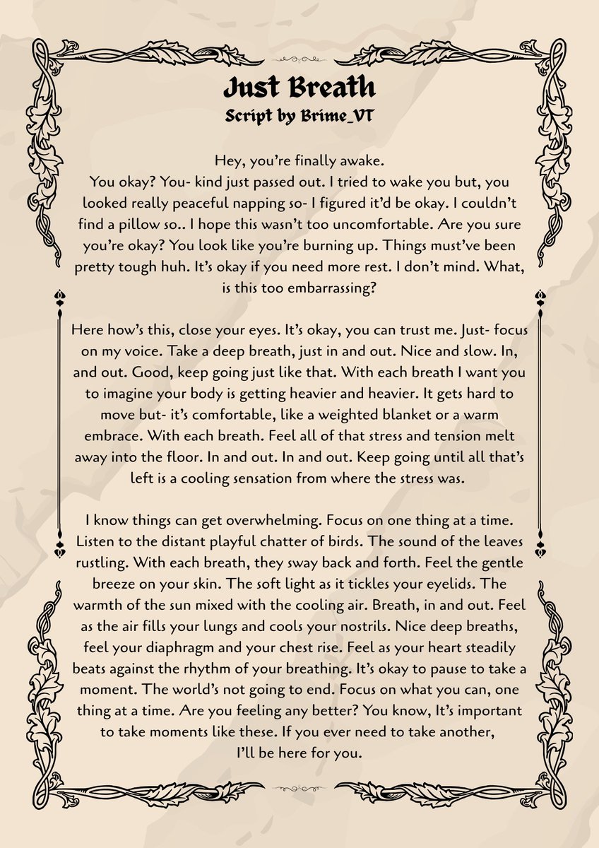 Brime_VT's tweet photo. Got Inspired by the Lap Pillow Meta so here's anβ¨ASMR script challenge
πQuote Retweet your takes-- I wanna see your versions~
#Scriptchallenge #voiceacting https://t.co/76qDBuGbf6