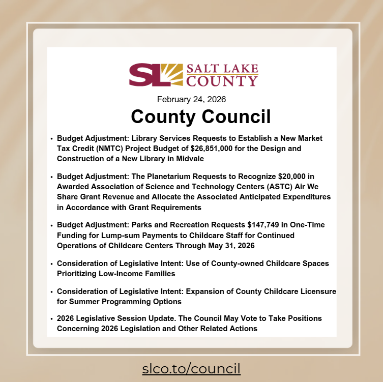 Salt Lake County Council tweet media