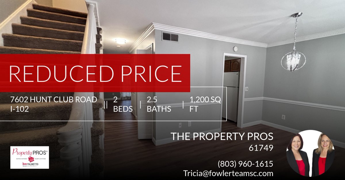fowlerteamsc's tweet photo. 🚨 Just Reduced 🚨 This recently reduced home won't last long so don't wait to set up a showing! Reach out here or at (803) 446-3140 for more information!!

The Property Pros (Fowler Team)

Tricia Kim, Lead Listing Specialist
(803)... https://t.co/vW4Uvg9oDI https://t.co/qQ69vxkpBm