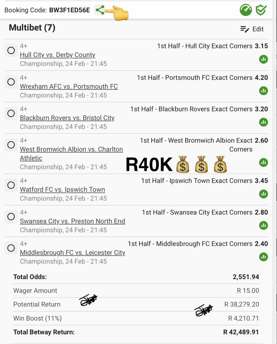 jimmyabza_za's tweet photo. 🚨⛳️🎉Well Researched🎉⛳️🚨

BW3F1ED56E 
21:45

Link: https://t.co/m2hTykV3xP

Note: MIGHT BOOM💥💥💥💥🎉🎉🎉 https://t.co/mOKz9bvthY