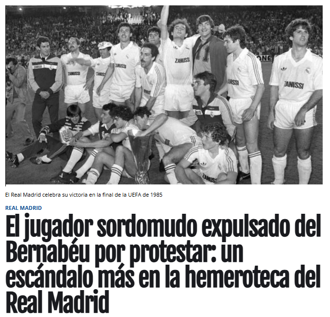 Fue tal el escándalo y las sospechas de amaño que la UEFA suspendió al árbitro Schoeters de por vida. Eso es el Real Madrid.